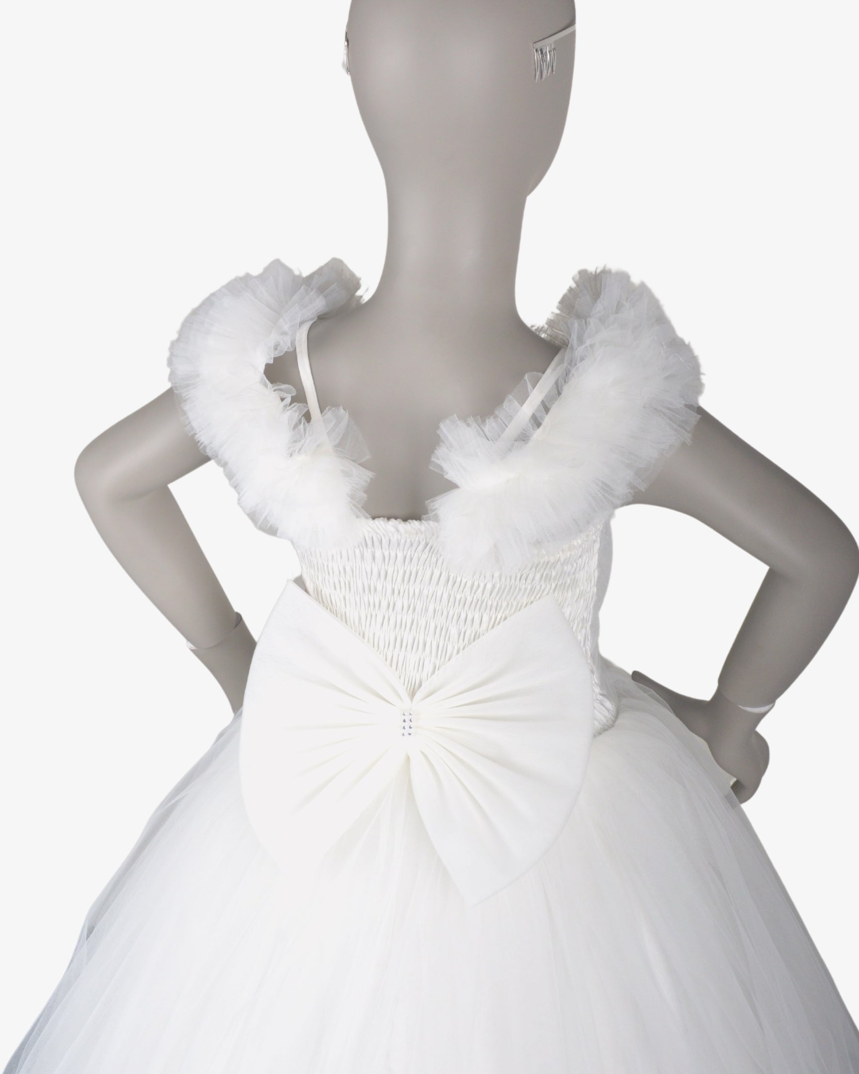 Snow White Diva Dress girls party frock fabric detail — Little Giants