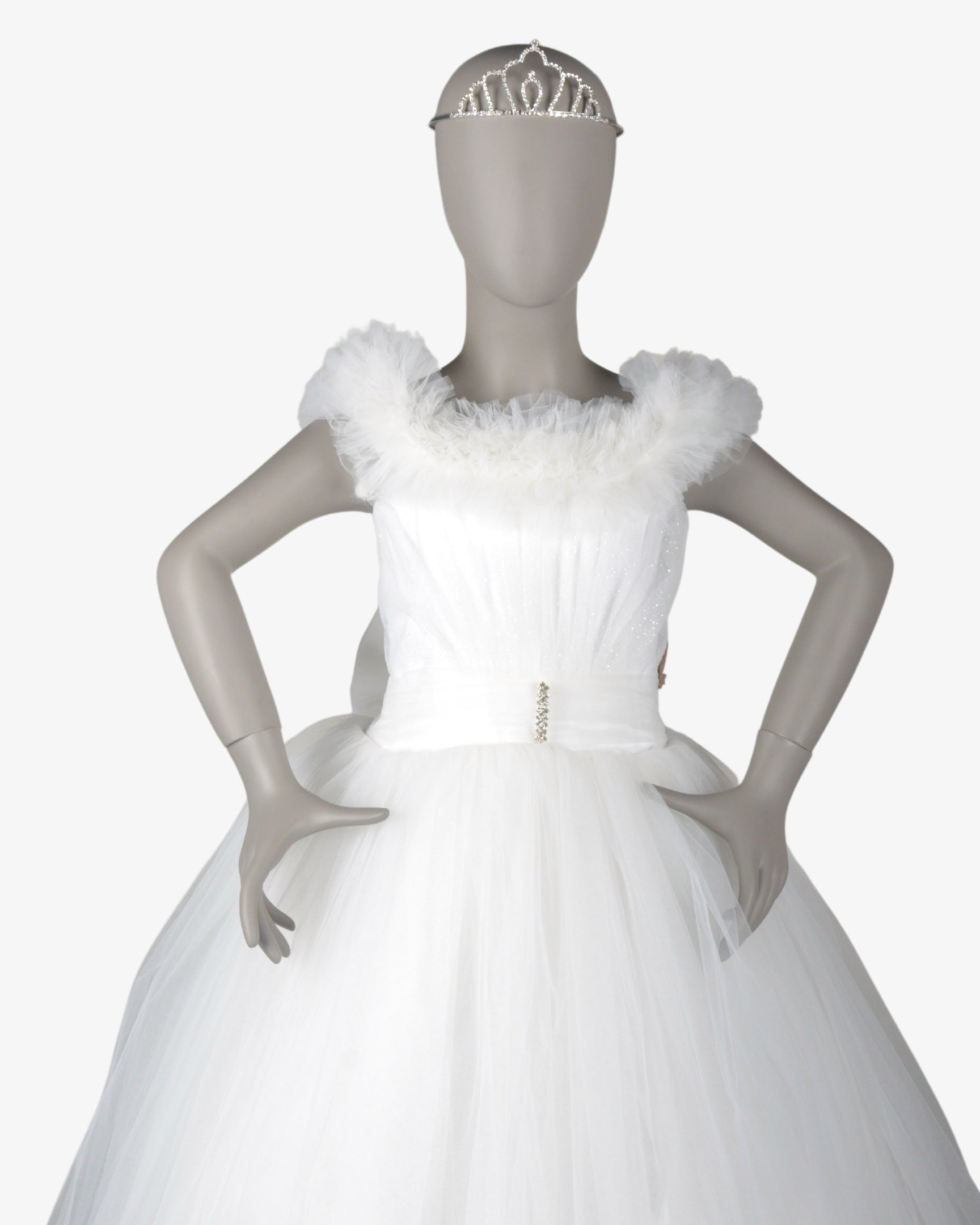 Snow White Diva Dress girls party frock front view — Little Giants