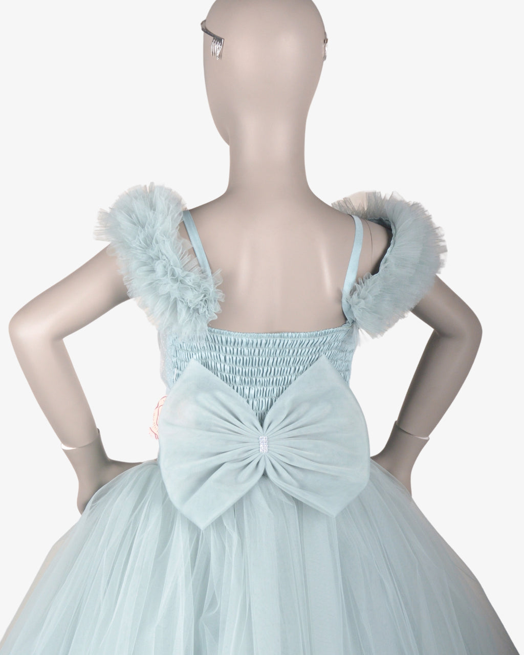 Mint Diva Dress girls party frock front view — Little Giants