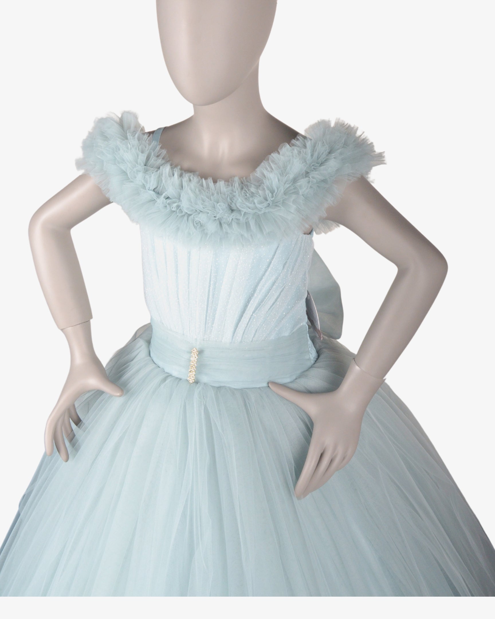 Mint Diva Dress girls party frock full length — Little Giants