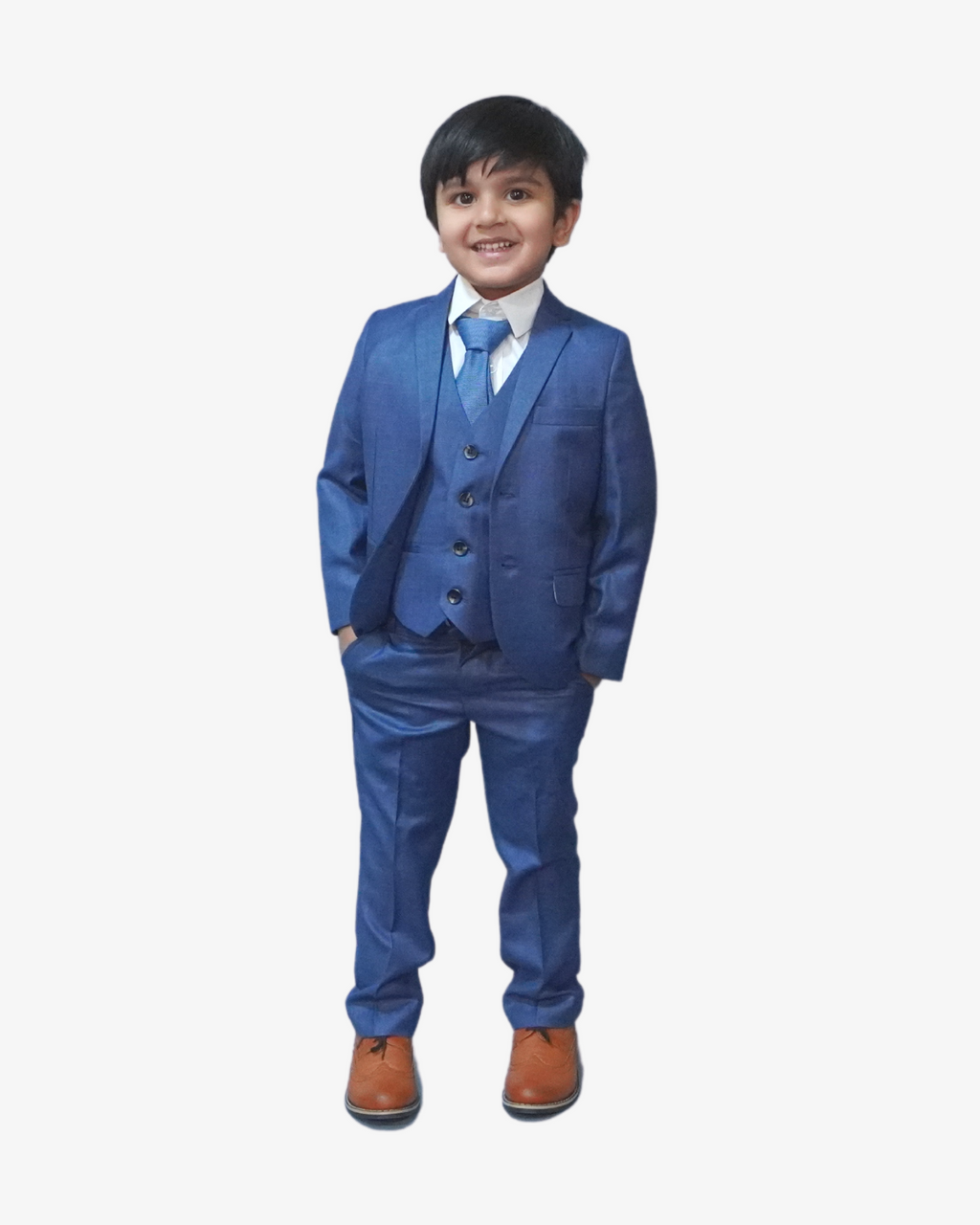 Egyptian Blue 5-Piece Suit for Boys — Formal Wear for Boys — View 3 | Little Giants