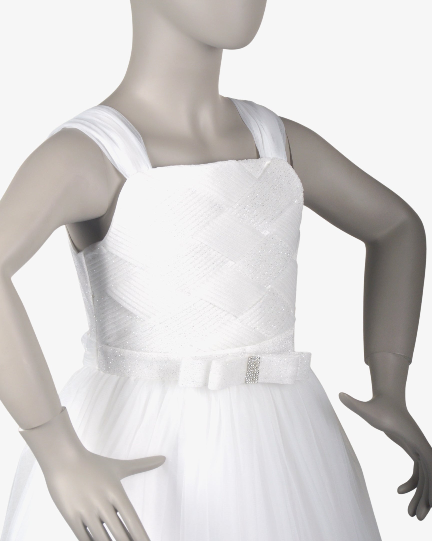 Pearl Bella Dress girls party frock side profile — Little Giants