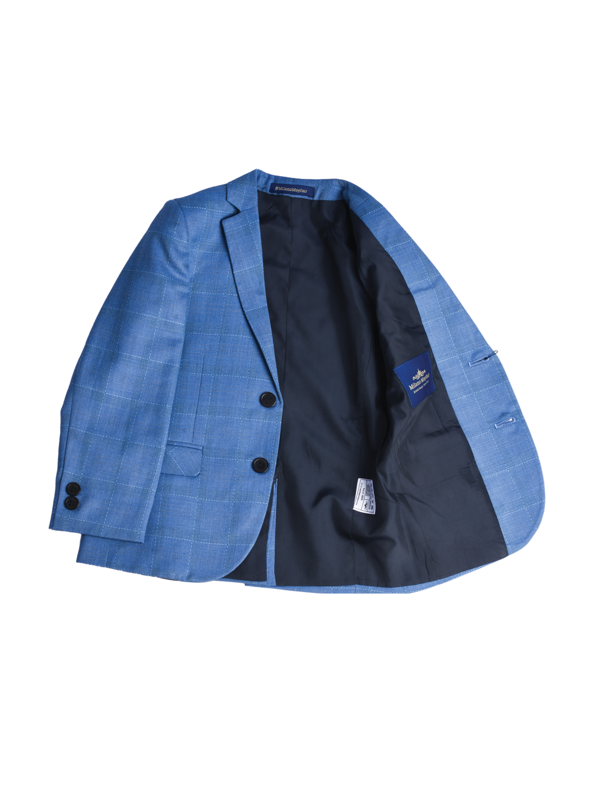 Sky Blue Check 5-Piece Suit for Boys — Formal Wear for Boys — View 4 | Little Giants