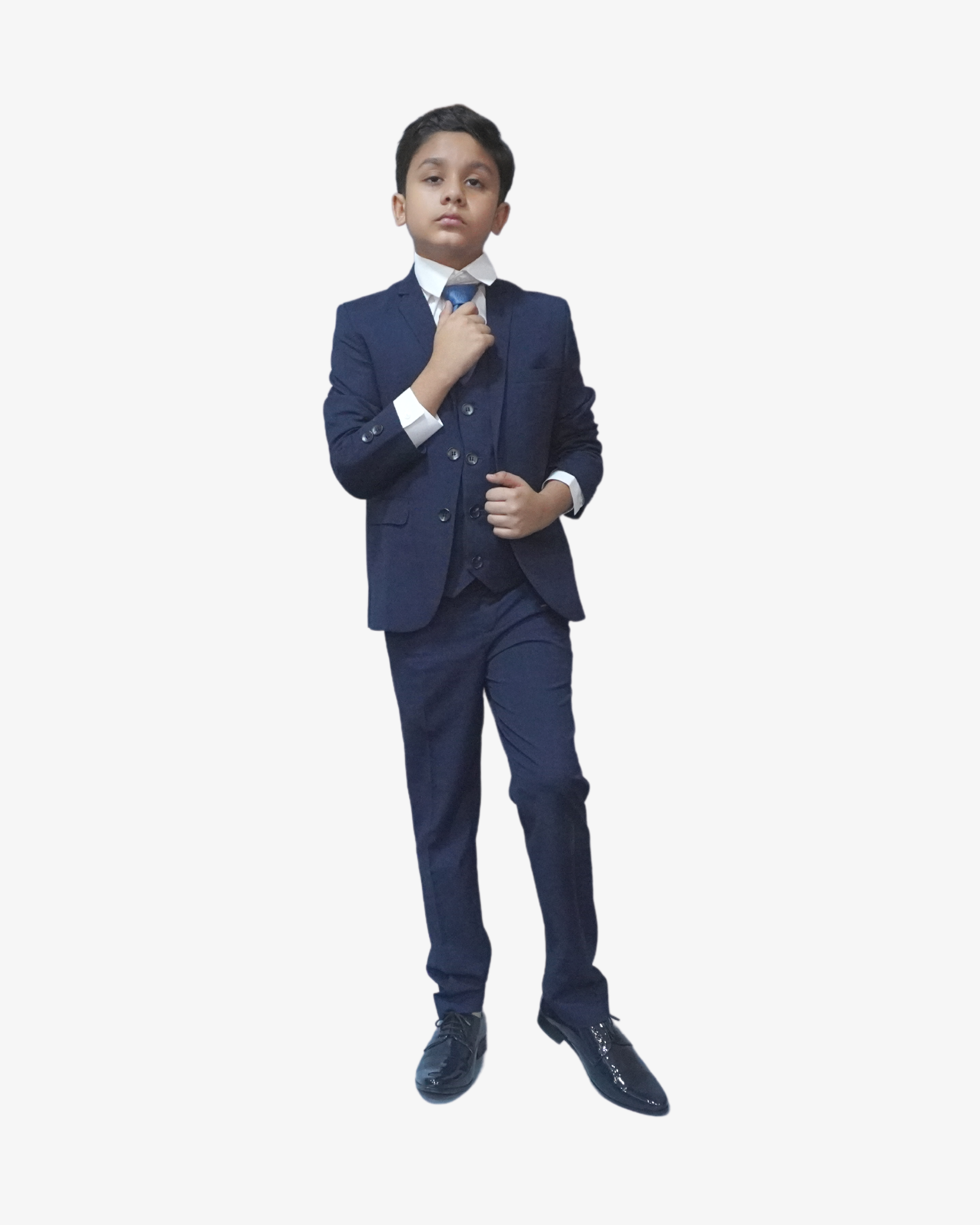 Midnight Blue 5-Piece Suit for Boys — Formal Wear for Boys — View 2 | Little Giants