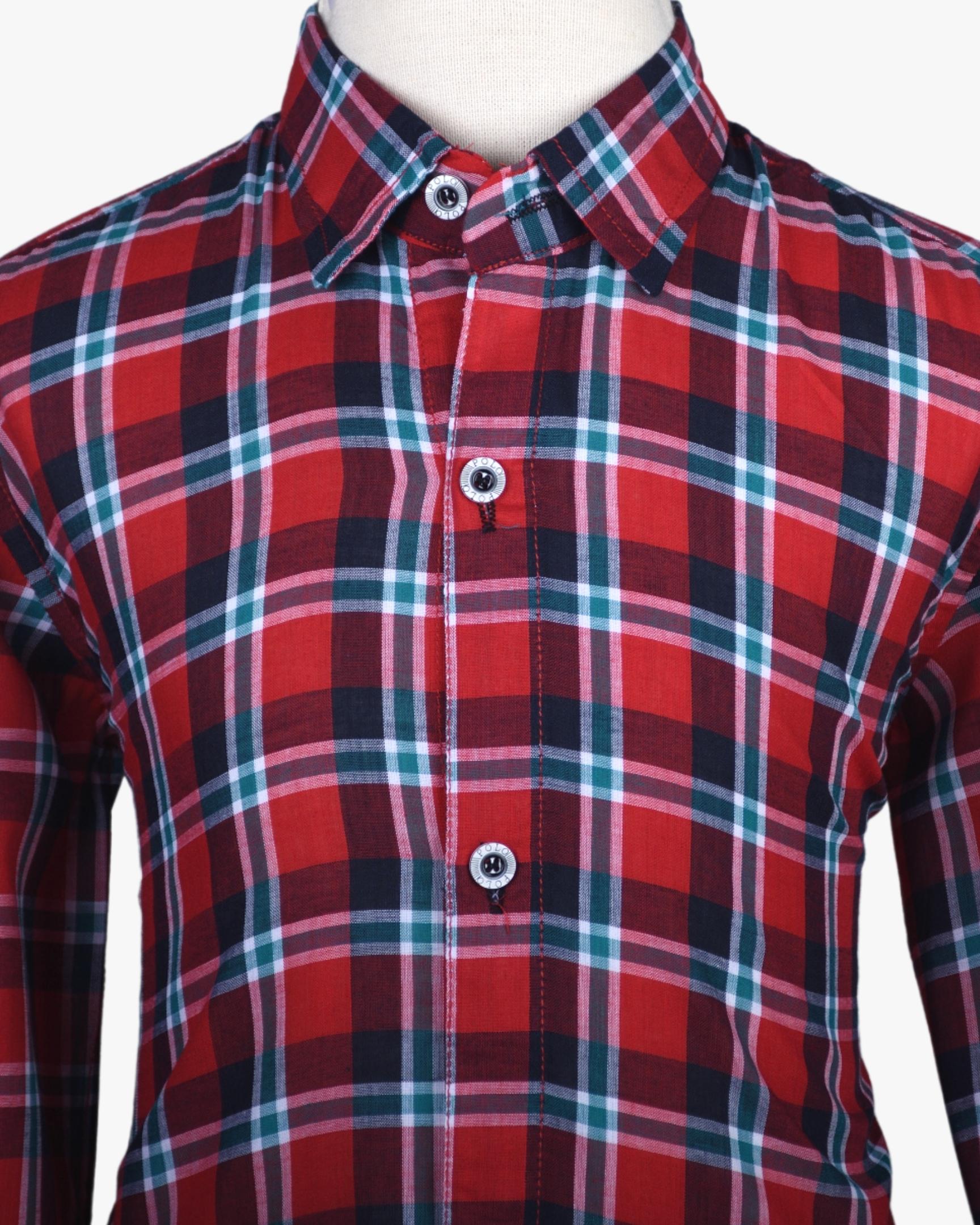 RED PLAID CHECK SHIRT