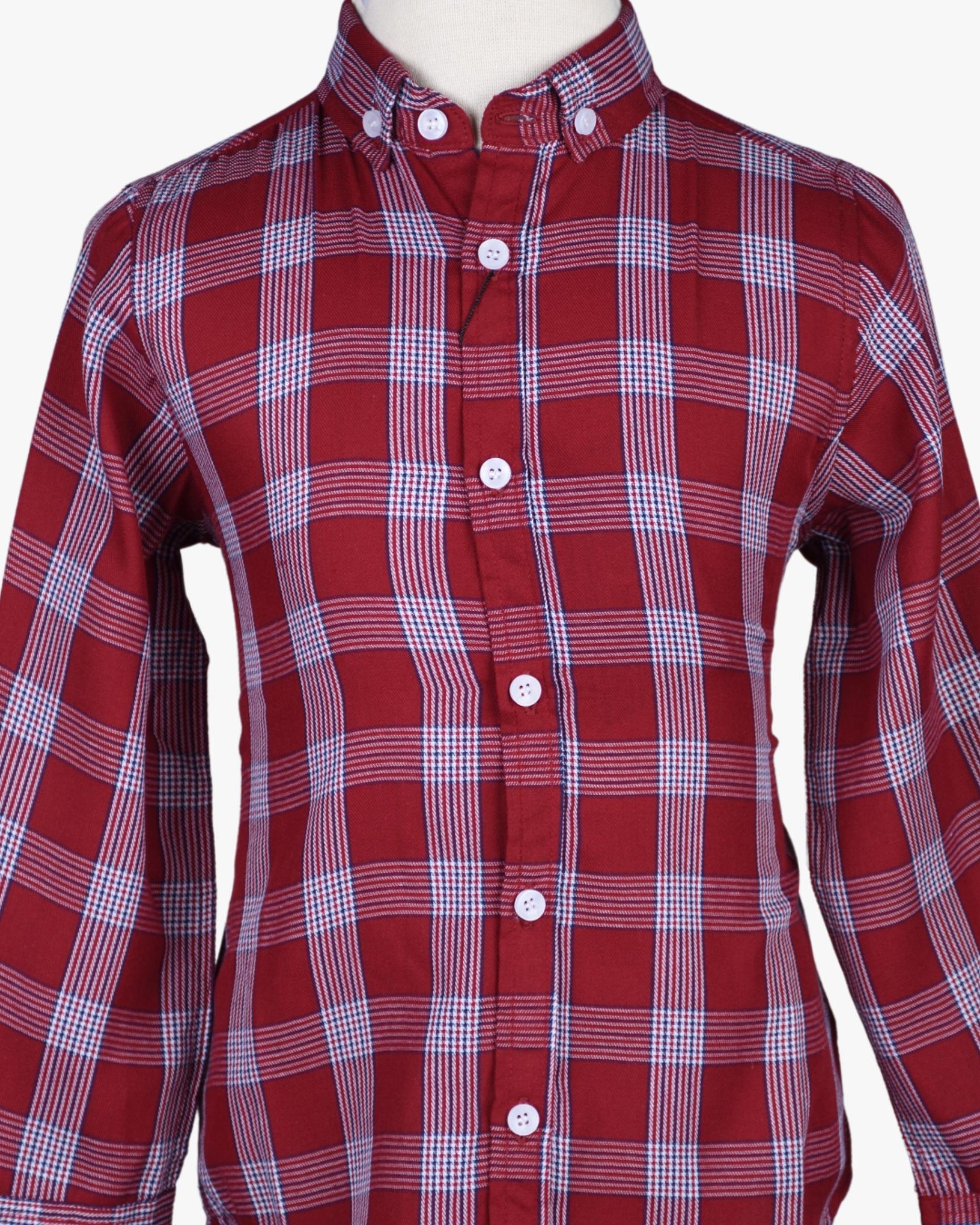 MAROON CHECK SHIRT