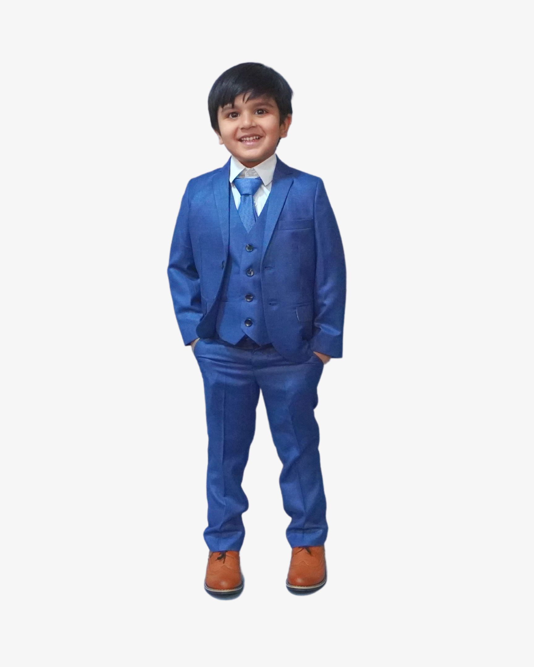Egyptian Blue 5-Piece Suit for Boys — Formal Wear for Boys | Little Giants