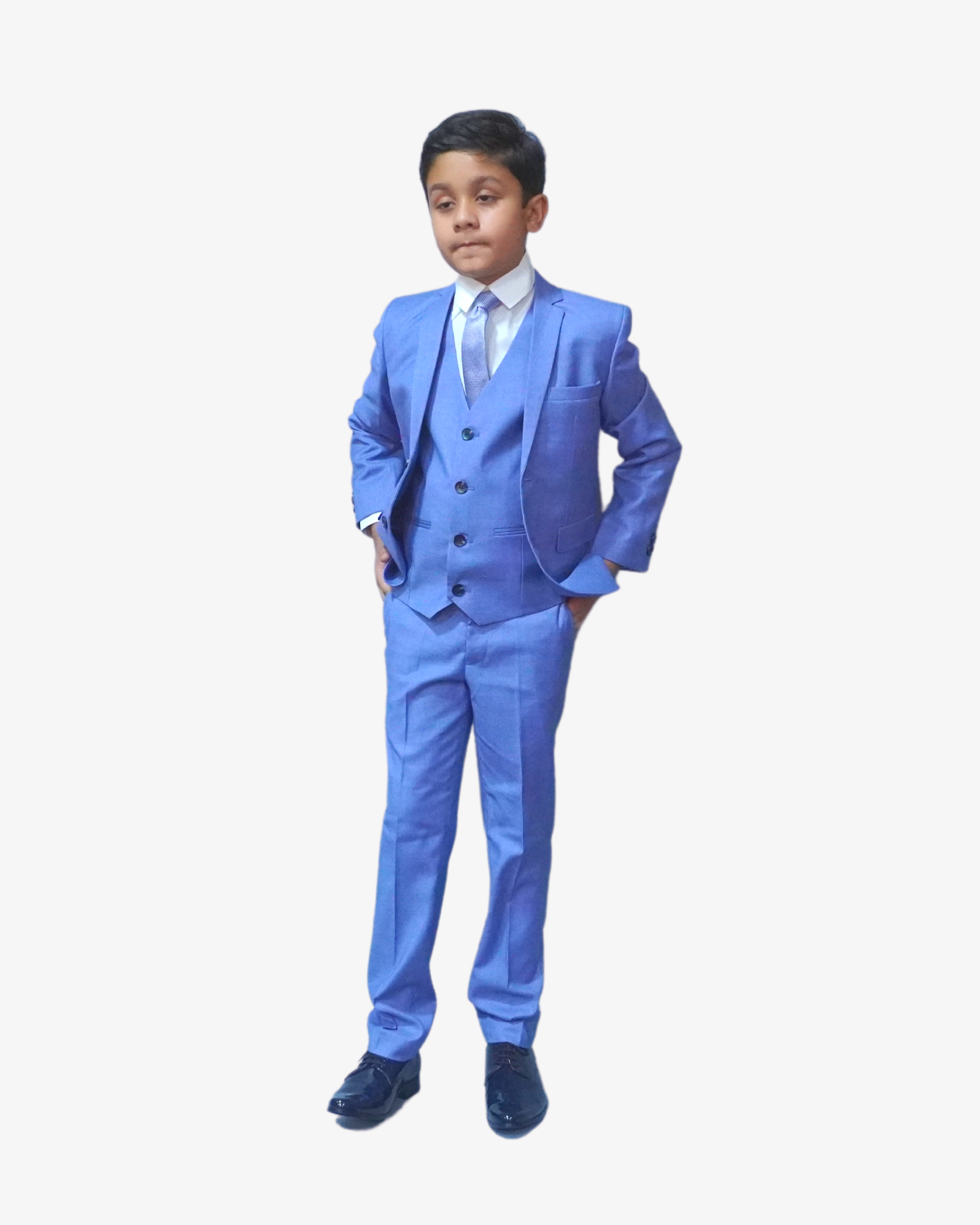 Ocean Blue 5-Piece Suit for Boys — Formal Wear for Boys — View 4 | Little Giants