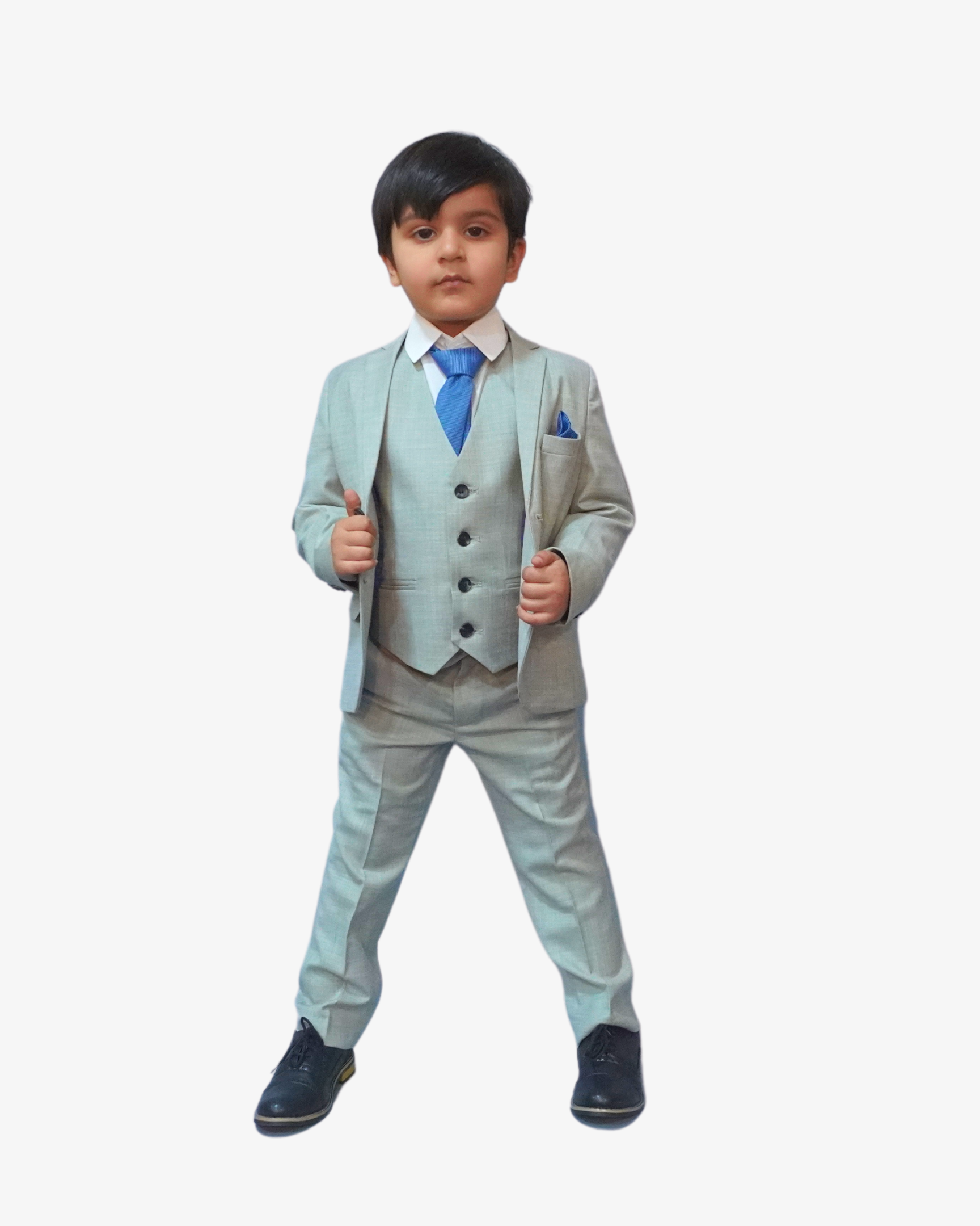 Tea Green 5-Piece Suit for Boys — Formal Wear for Boys — View 3 | Little Giants