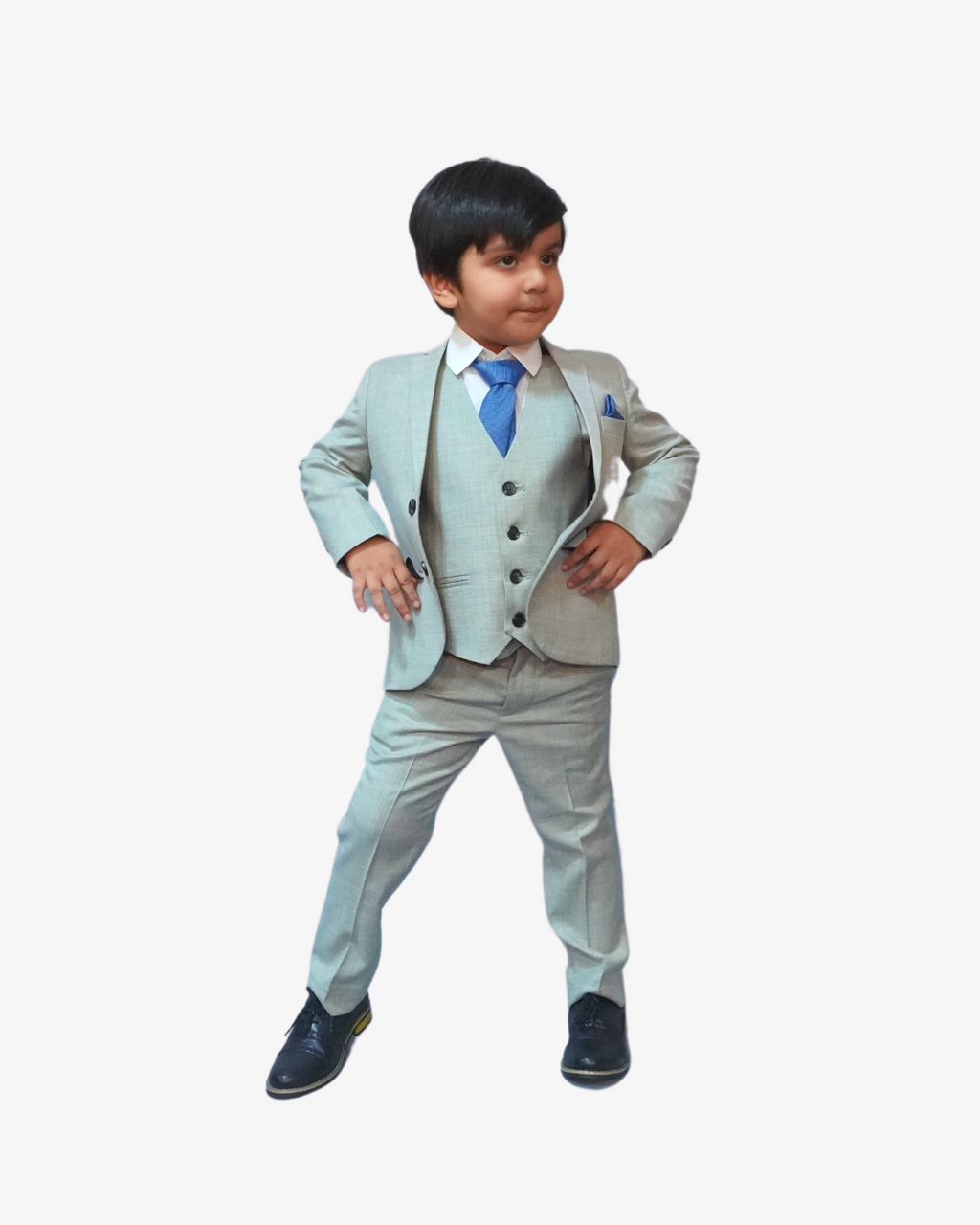 Tea Green 5-Piece Suit for Boys — Formal Wear for Boys — View 4 | Little Giants