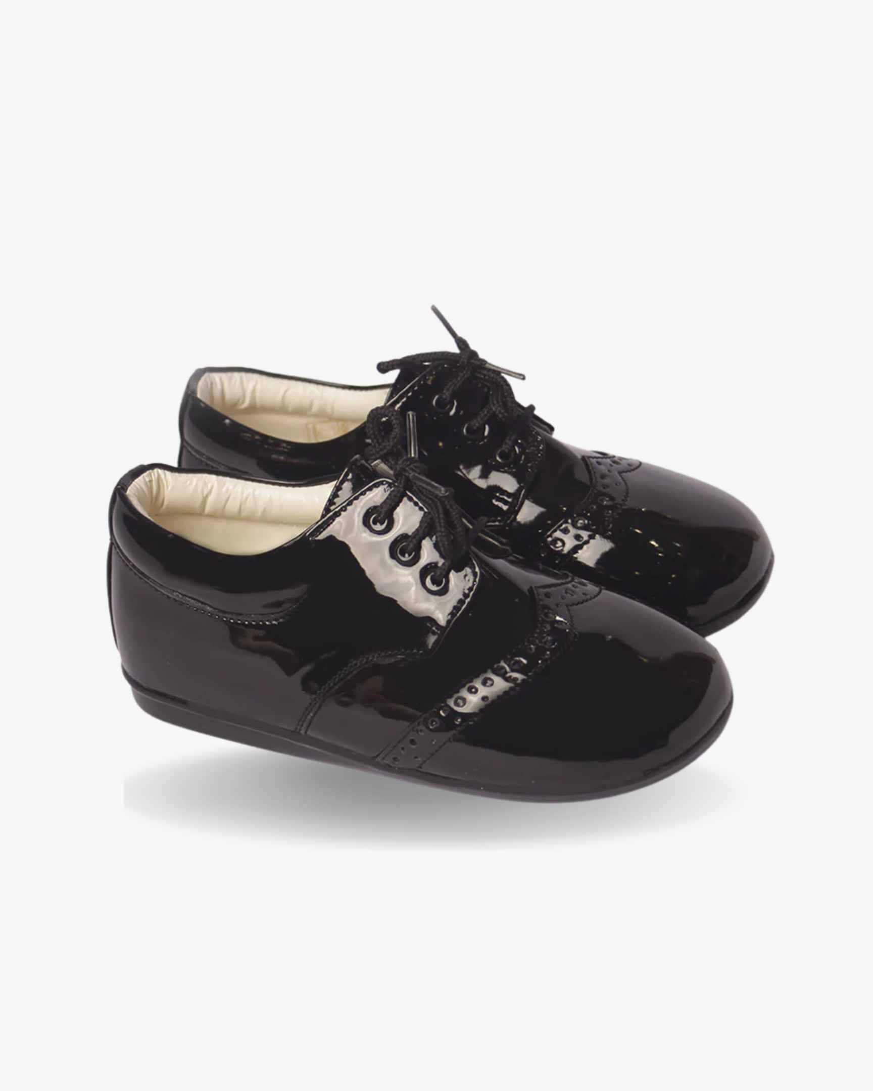 EARLY STEPS BROGUE SHINY BLACK