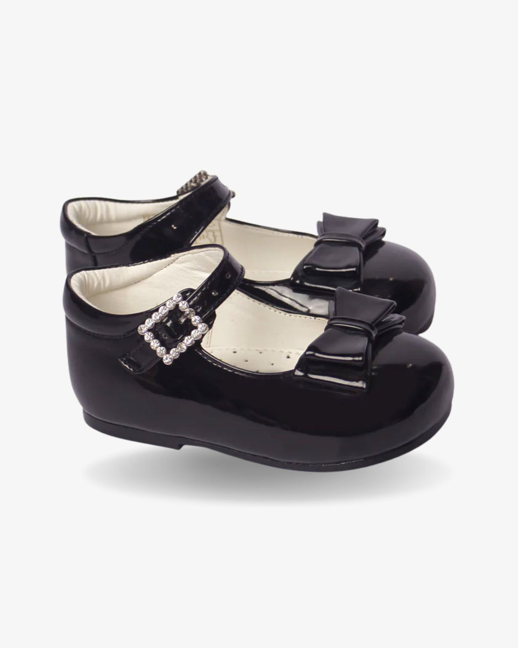 Black Bow Shoe girls shoe toe detail — Little Giants