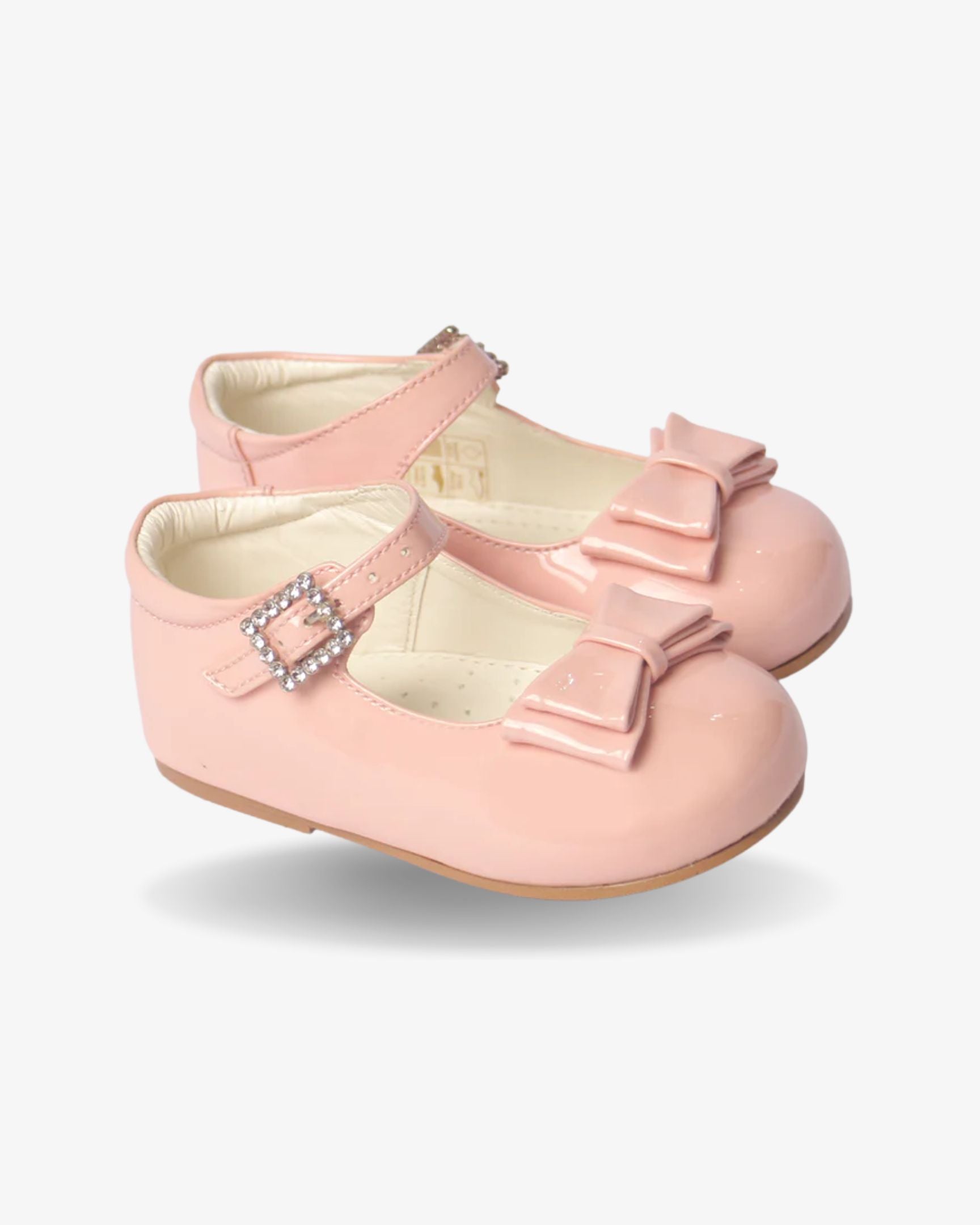 Pink Bow Shoe girls shoe side profile — Little Giants