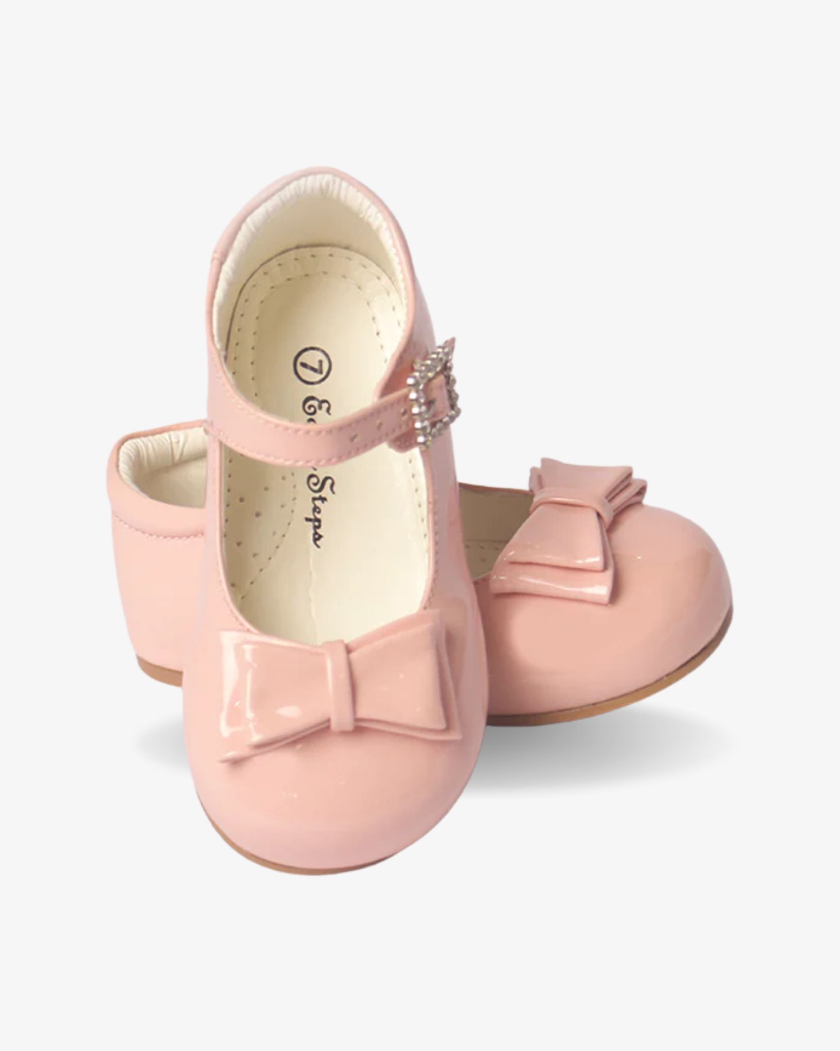 Pink Bow Shoe girls shoe sole view — Little Giants