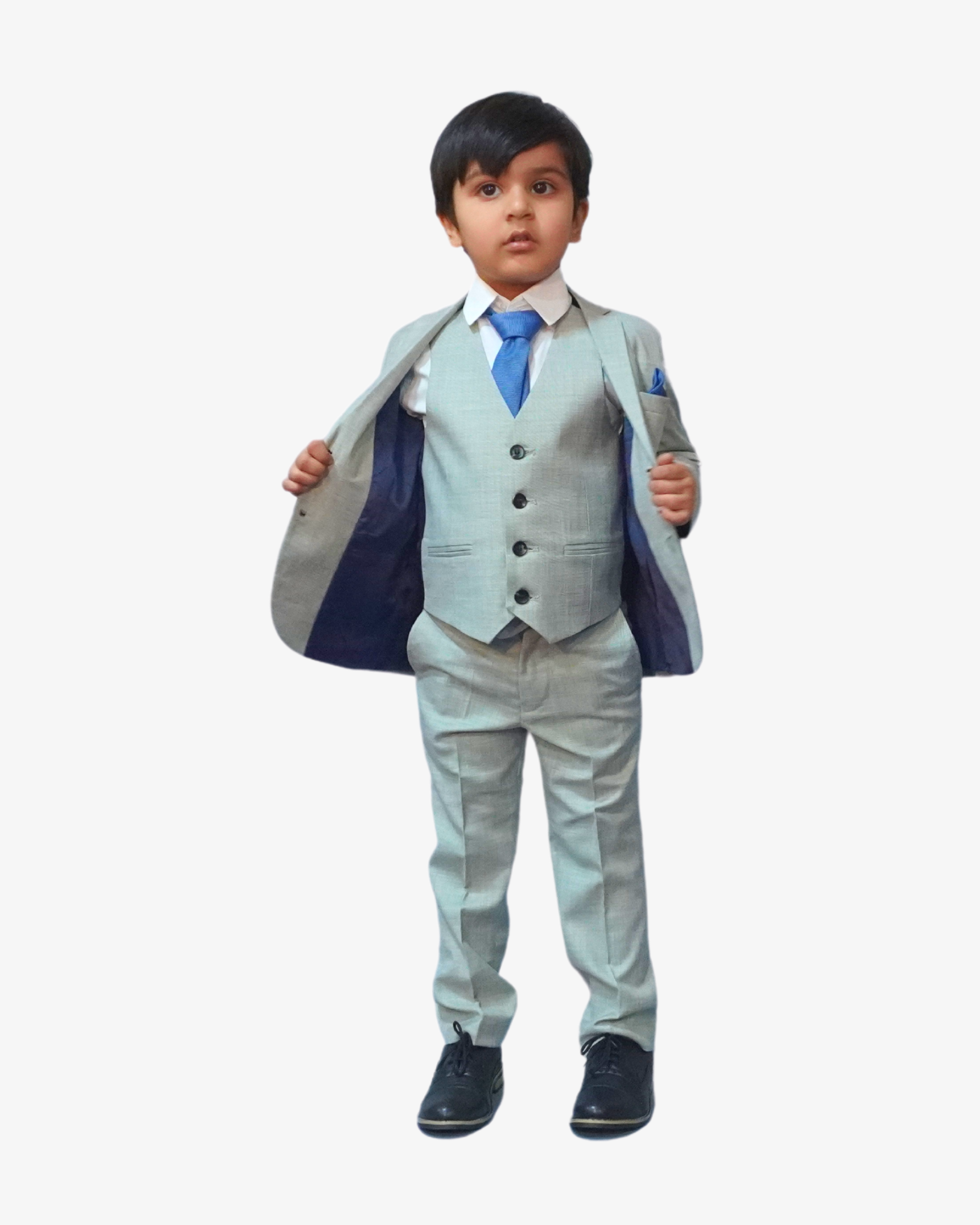 Tea Green 5-Piece Suit for Boys — Formal Wear for Boys — View 6 | Little Giants