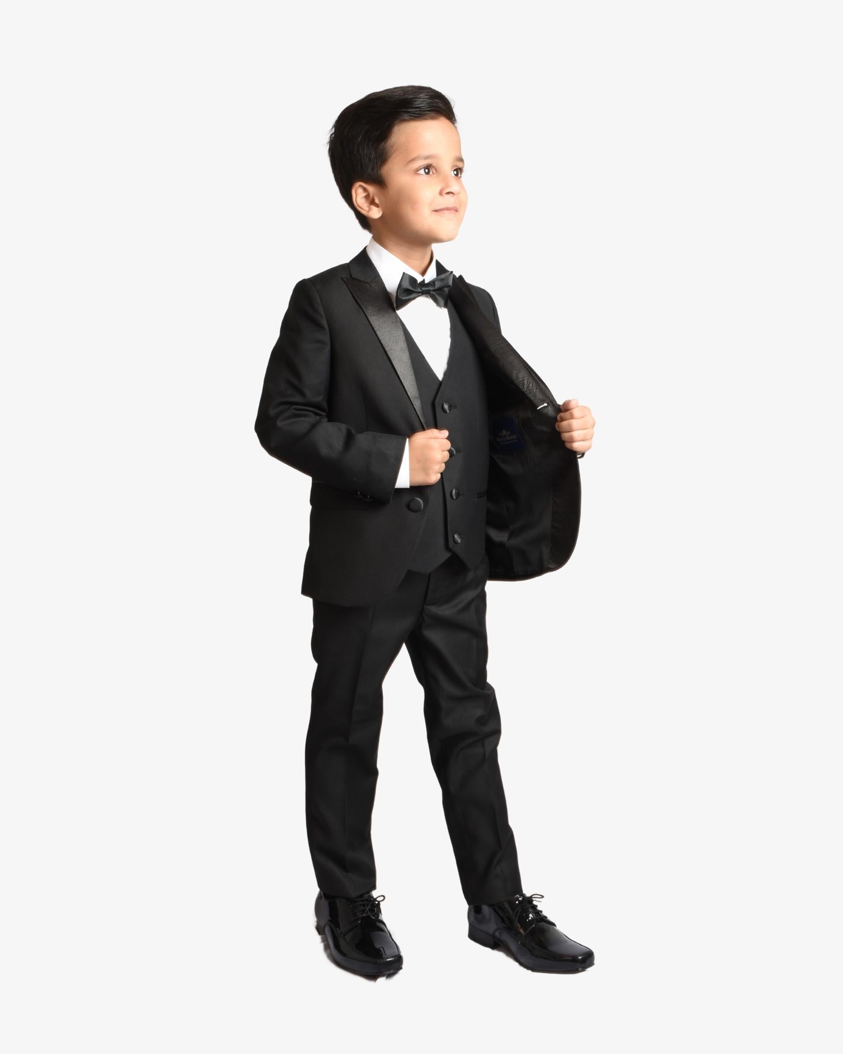 Classic Black Tuxedo Suit for Boys — Formal Wear for Boys | Little Giants