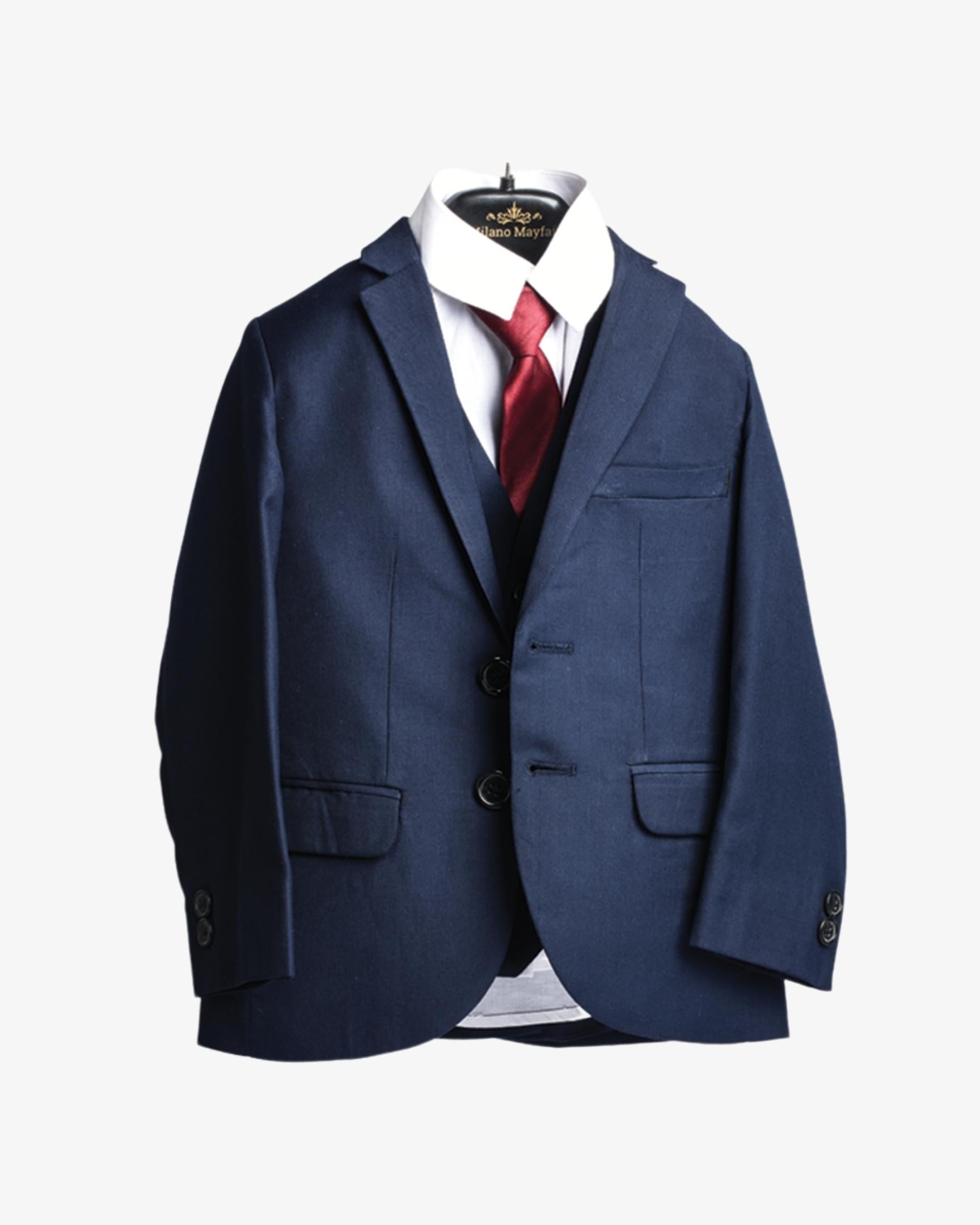 ROYAL BLUE PLAIN 5PC SUIT