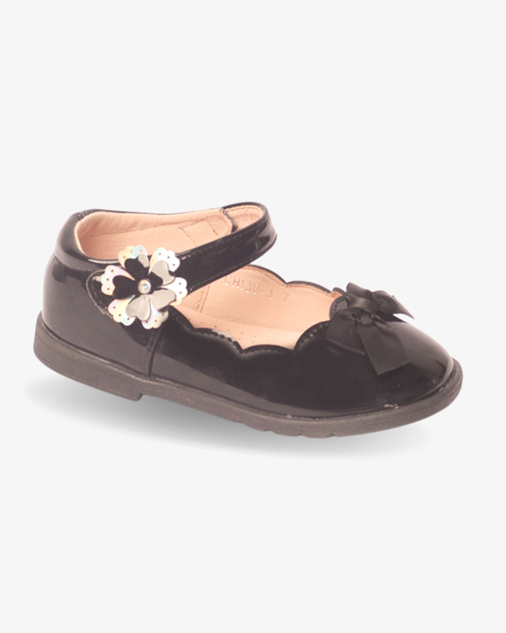 KELSI FLOWER STRAP BLACK